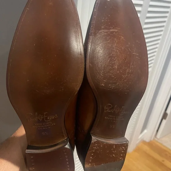 Paul Evans Tan/Brown Leather Shoes Sz 9.5 - Picture 10 of 15